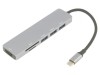 Adaptor OTG USB 3.0 Negru 15cm 5Gbps Argintiu PVC, VCOM