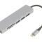 Adaptor OTG USB 3.0 Negru 15cm 5Gbps Argintiu PVC