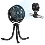 Ventilator portabil pentru carucior Asteroid GSM, negru, VP1