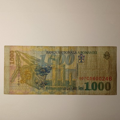 Di.26. Bancnota 1 000 lei 1998 circulata foto