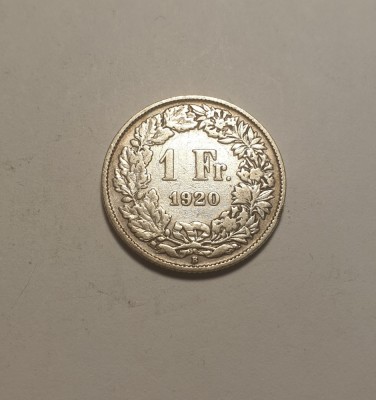 Elvetia 1 Franc 1920 foto