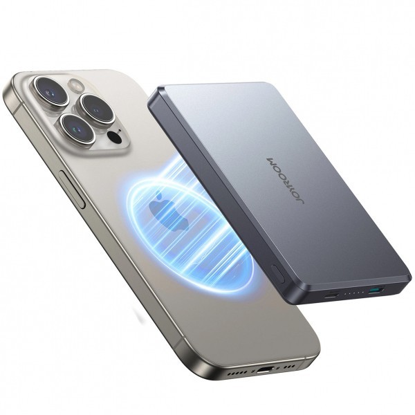 Baterie Externa Wireless Joyroom JR-PBM08 Pro, 10000mAh, 20W, PD + FQI, 1 x QI - 1 x USB-C, Gri