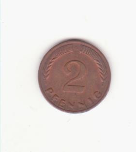 Germania (R.F.G.) 2 Pfennig 1969 magnetic litera G foto