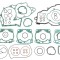 Set complet garnituri KTM SX 250 03- 06 EXC 250 04- 06 EXC MXC 300 04- 07 Athena P400270850009