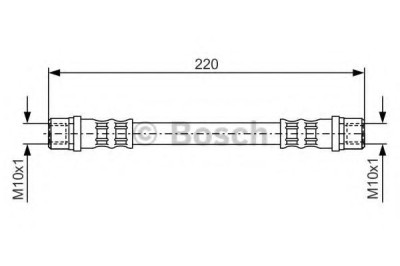 Conducta / cablu frana OPEL CORSA C (F08, F68) (2000 - 2009) BOSCH 1 987 476 203 foto