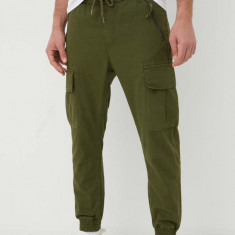 Alpha Industries pantaloni de bumbac Ripstop Jogger culoarea verde 116201.142-DarkOlive