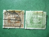 2 Timbre Polonia 1922 Uzuale , val. 3m si 5m stampilate