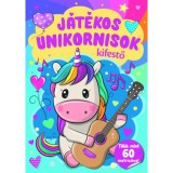 J&aacute;t&eacute;kos unikornisok kifestő - T&ouml;bb mint 60 matric&aacute;val