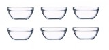 Set 6 boluri pentru sosuri, Sticla, Transparent,12 cm,380 ml