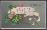 ROMANIA FELICITARE LA MULTI ANI 1913 CIRCULATA 1913