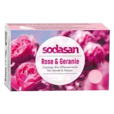 Sapun Crema Bio Trandafir si Geranium 100 Gr Sodasan