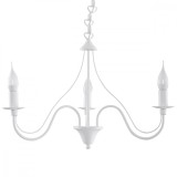 Candelabru Minerwa Alb Din Oțel Cu 3 Becuri Neregulate Modern De Interior