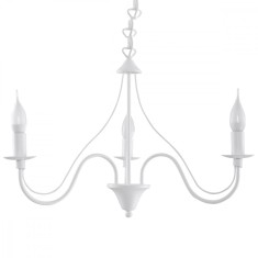 Candelabru Minerwa Alb Din Oțel Cu 3 Becuri Neregulate Modern De Interior