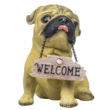 Decoratiune catel pentru gradina din rasina 14x20cm Zilan ZTS8013