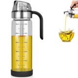 Cumpara ieftin Sticla gradata pentru ulei, otet, lichide, capacitate 500 ml, cu maner, 23.5 x 7 cm, transparent