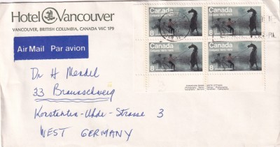 FILATELIE TEMATICA - PLIC CANADA TEMATICA FAUNA CAI AIRMAIL foto