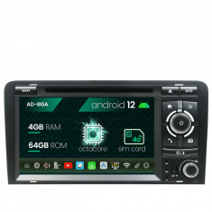 [RESIGILAT] Navigatie Audi A3 S3 RS3, Android 12, A-Octacore 4GB RAM + 64GB ROM, 7 Inch - AD-BGAAI37ACRES foto