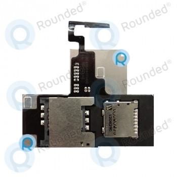 HTC Desire X T328e Modul Simcard și SDcard, cititor de carduri SIM și SDcard Piesă de schimb argintie 20120720 50H20495 foto