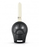 Carcasa cheie Topautochei&reg; pentru Nissan Juke March Qashqai Sunny Sylphy Tiida X-Trail, 2 butoane, Fara Brand