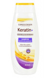 Sampon cu keratina si ulei de migdale pentru par degradat - Keratin+, 400 ml,, Gerocossen