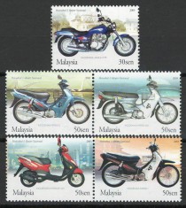 Malaezia 2003 Mi 1202/06 MNH - Motociclete foto