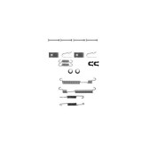 Set accesorii reparatie saboti frana Delphi LY1056, parte montare : Punte Spate