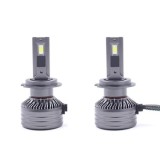 Set 2 becuri LED, H7, F9A, 150W, Canbus, 21000Lm, fara eroare, 6000k, fara bruiaj radio, cu ventilator de racire, argintiu
