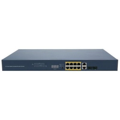Switch Gigabit 8 porturi PoE, 2GE + 2SFP (combo), 450W - PXW AP-SG1712BC SafetyGuard Surveillance foto