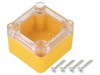 Carcasă Universală ABS Galben 49mm x 51mm x 36mm Garnitură, KRADEX