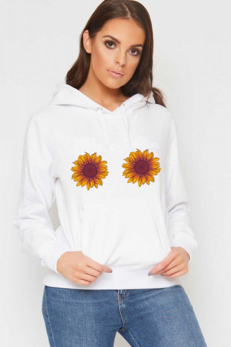 Hanorac dama alb - Sunflower - XL