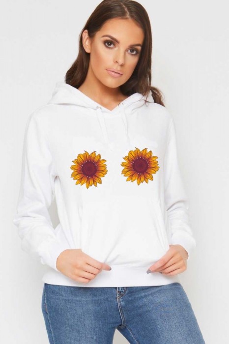 Hanorac dama alb - Sunflower - L