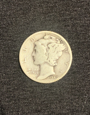 Moneda argint One Dime 1940 foto