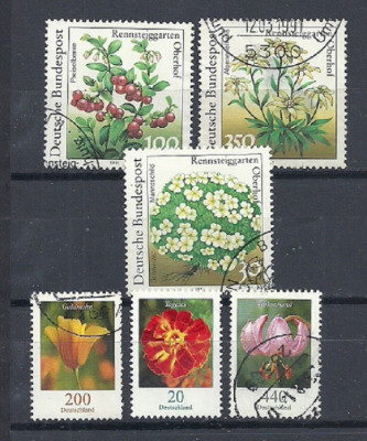 GERMANIA &amp;ndash; FLORI DE GRADINA, timbre stampilate, EW3 foto