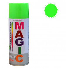 Spray vopsea MAGIC Verde Fluorescent , 400 ml. foto
