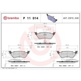 Placute frana Chrysler Voyager / Grand Voyager 3 (Gs Ns) 01.95-03.01, Voyager 4 (Rg Rs) 09.99-12.08, Voyager 4 Van (S) 09.99-12.08; Dodge Caravan (Rg, BREMBO