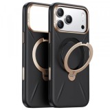 Husa MagSafe pentru Apple iPhone 17 Pro Max, Torras, QPRO Leather, Neagra