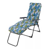 Sezlong pliabil, multicolor, otel/plastic, 114 x 58 cm