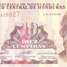 Bancnota Honduras 10 Lempiras 2006 - P86d UNC