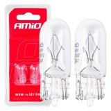 Set 2 becuri cu halogen, soclu T10, W5W, W2.1x9.5d, alimentare 12V FAVLine Selection, Amio