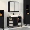 VidaXL Dulap cu oglindă pentru baie Stejar negru 65 x 20 x 60 cm 883610