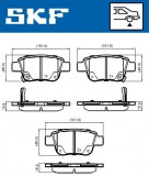 Set placute frana spate SKF VKBP90384A