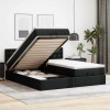 VidaXL Cadru de pat otoman saltele Negru 180x200cm piele artificială 3311956