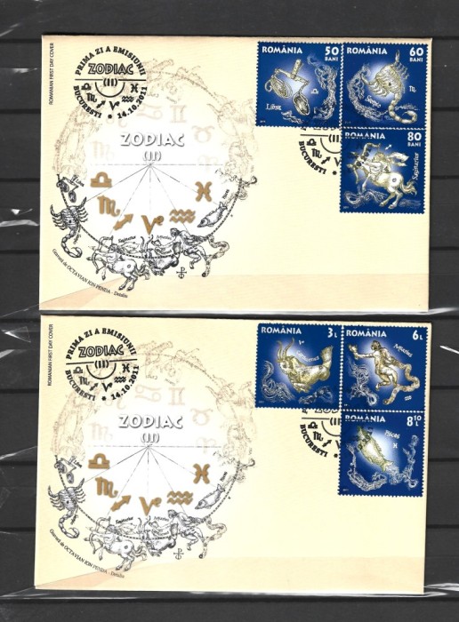 ROMANIA 2011 - ZODIAC (II) - FDC - LP 1919