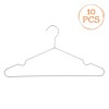 Umerase Metalice Gri cu Plastic, 10 Bucati, 40cm, Bluze, Jachete, Universal