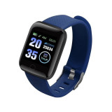 Ceas Smartwatch Techstar&reg; D13 Albastru Inchis, Bluetooth 4.0, Compatibil Android &amp; iOS, Unisex, Rezistent la Apa,