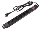 Prelungitor LANBERG 6 prize 16A cu protecție supratensiune PDU-06F-0200-BK