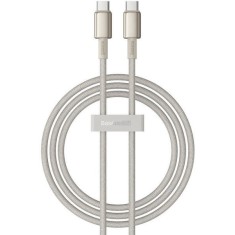 CABLU alimentare si date Baseus Tungsten, Fast Charging Data Cable pt. smartphone, USB Type-C la USB Type-C 100W, braided, 1m, galben &quot;P10319800G21-00