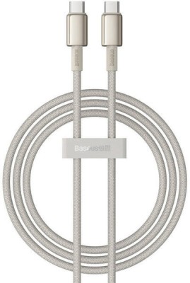 CABLU alimentare si date Baseus Tungsten, Fast Charging Data Cable pt. smartphone, USB Type-C la USB Type-C 100W, braided, 1m, galben &amp;quot;P10319800G21-00 foto
