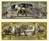 !!! SUA = FANTASY NOTE (TJ6) = TRICERATOPS - 2018 - UNC / SERIA DINOZAURI