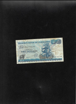 Zimbabwe 2 dollars 1994 seria2976275 foto